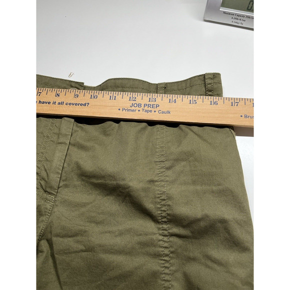 Talbots Pants 10 Medium Crop Ankle Cuffed Olive Green Chino Straight Hike Retro - Picture 10 of 14